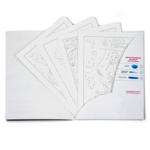 Раскраска-эскиз АРТформат "Пейзажи", А4, 10 листов, акварельная бумага