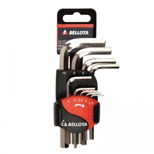 Набор ключей шестигранных никелированных Bellota HEX 1.5-10мм 9 предметов (6458-9 N)