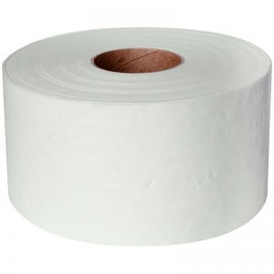 Бумага туалетная для диспенсера 1-слойная Vega Professional, белая, 200м, 12 рул/уп (315621)