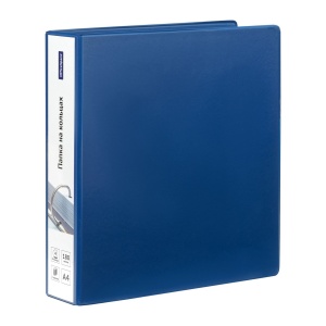 Папка на 4-х кольцах OfficeSpace (А4, панорама, 65мм, пвх) синяя (356660)
