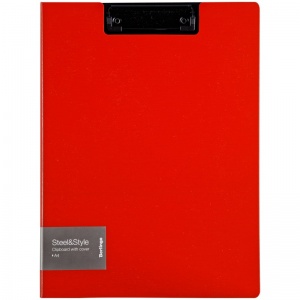 Папка-планшет с крышкой Berlingo Steel&Style (A4, до 100 листов, пластик-полифом) красный (PPf_93003)