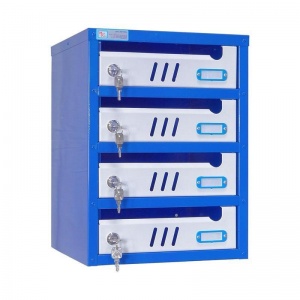 Ящик почтовый ЯПС-3, белый/синий, 310х420х320мм