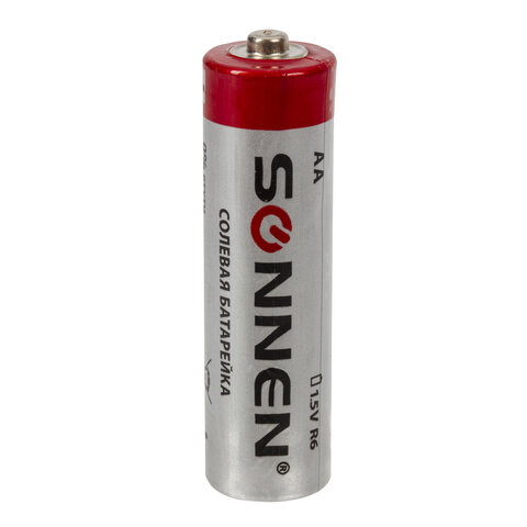 Батарейка Sonnen AA/R6 (1.5 В) солевая (эконом, 4шт.) (451097), 6 уп.
