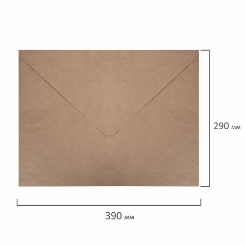 Конверт почтовый 290x390мм Ряжск Гознак (90г, без клея) крафт, 500шт., треугольный клапан