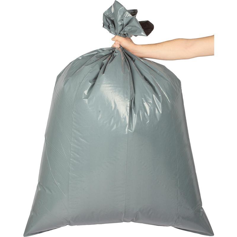 Мешки для мусора 300л Ромашка (105х150см, 80мкм, серые) ПВД, 5шт. в рулоне