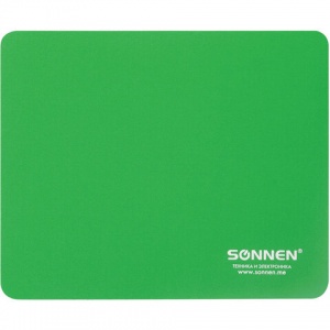 Коврик для мыши Sonnen GREEN, резина+ткань, 220х180х3мм, 5шт. (513305)