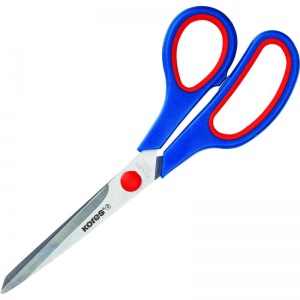 Ножницы Kores Softgrip 210мм, асимметричные ручки, остроконечные, 6шт.