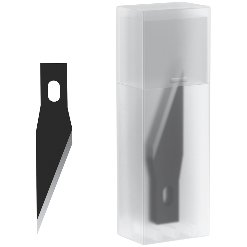 Нож-скальпель канцелярский 8мм Berlingo (металлический корпус, 5 лезвий в комплекте) черный (BM4128)