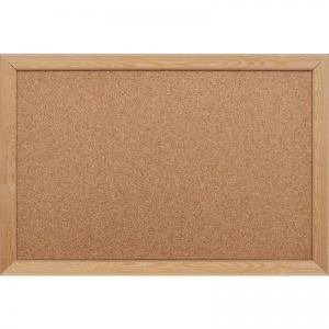 Доска пробковая Attache Economy (45x30см, деревянная рамка, коричневая)