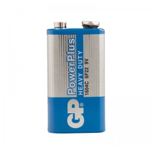 Батарейка GP PowerPlus Крона/MN1604 (9 В) солевая (эконом, 10шт.) (GP 1604CEBRA-2)
