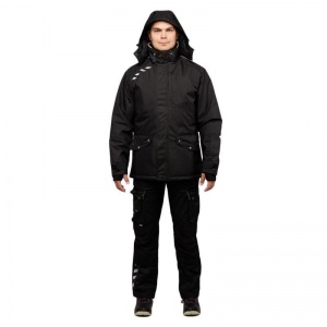 Спец.одежда Куртка зимняя мужская Dimex Attitude с СОП, черная (размер L, 52, рост 174-178)