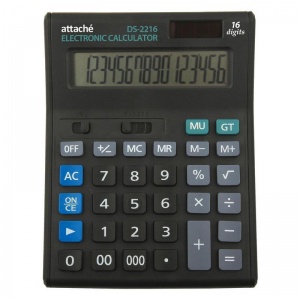 Калькулятор настольный Attache Economy (16-разрядный) черный