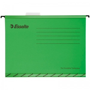 Подвесная папка А4 Esselte Classic (345x240мм, до 200л., картон, с разделителями) зеленая, 1шт. (90318)