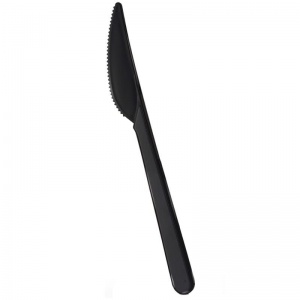 Нож одноразовый 180мм Paterra "Премиум", черный, полистирол, 50шт. (401-577)