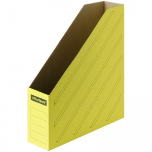Лоток для бумаг вертикальный OfficeSpace, 75мм, желтый (225419), 40шт.