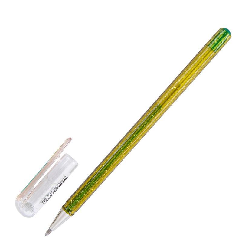 Ручка гелевая Pentel Hybrid Dual Metallic (1мм, хамелеон желтый/зеленый) 12шт.