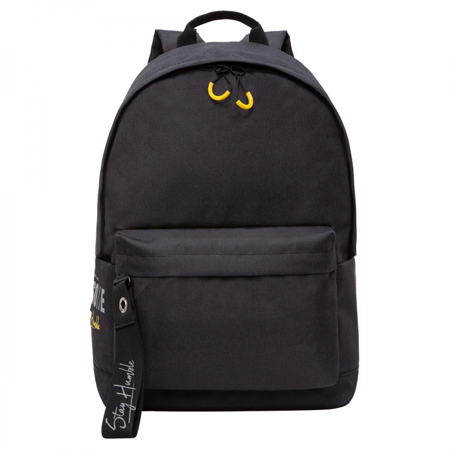 Рюкзак школьный Grizzly, 30x44x15см, 1 отделение, 4 кармана, укрепленная спинка, черный (RQL-317-4/1)