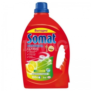 Средство для посудомоечных машин Somat "Лимон и лайм", порошок, 3кг (2448619)
