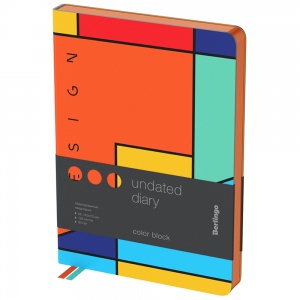 Ежедневник недатированный А5 Berlingo "Color Block" (136 листов) обложка кожзам, оранжевый срез, с рисунком (UD2_02S03)