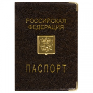 Обложка для паспорта Staff, металлический шильд с гербом, пвх, 10шт. (237579)