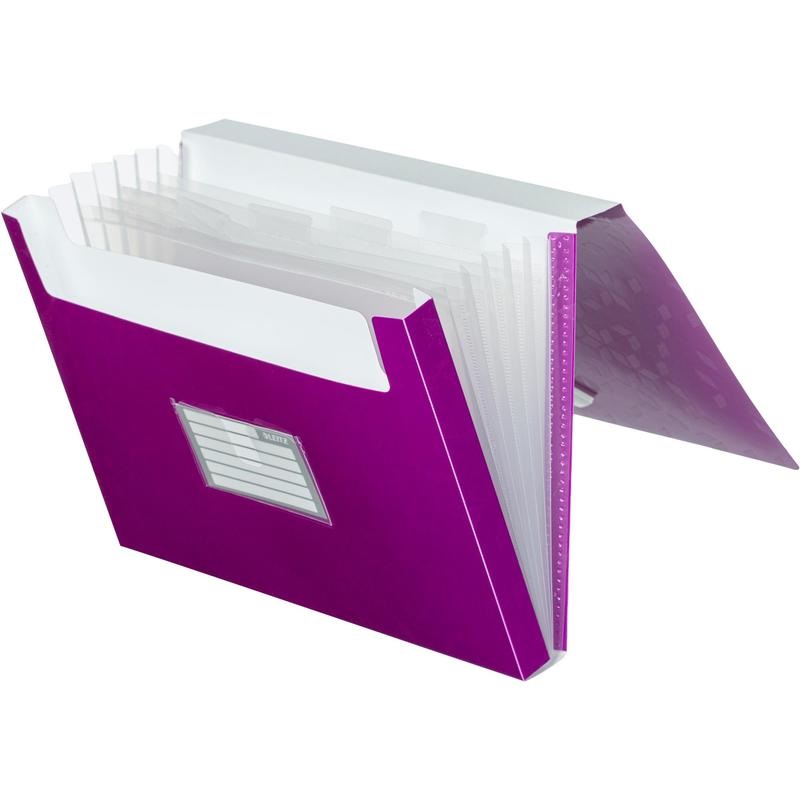 Папка-органайзер Leitz WOW (А4, до 200 листов, 6 отделений) фиолетовая (45890062)