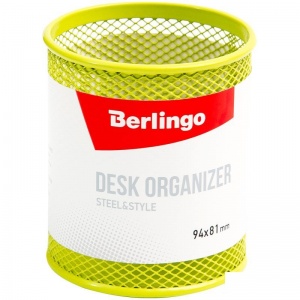 Подставка для пишущих принадлежностей Berlingo Steel&Style, металл зеленый (BMs_41103), 6шт.
