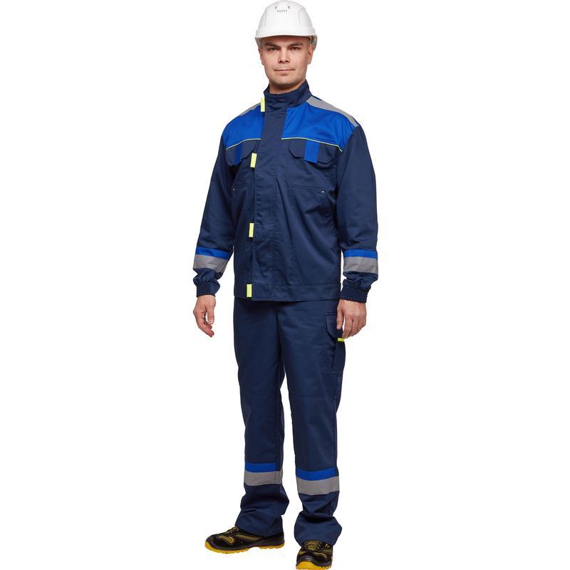 Куртка летняя мужская л24-КУ с СОП, синяя/васильковая (размер 60-62, рост 170-176)