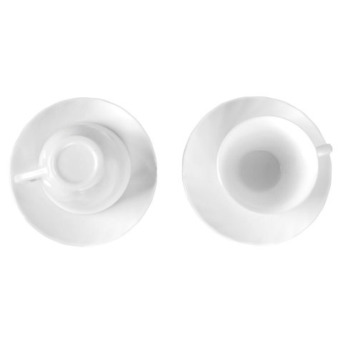 Чайный набор стеклянный Luminarc &quot;Trianon&quot;, 6 чашек 220мл + 6 блюдец, белое стекло (E8845)