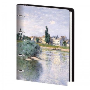 Тетрадь на кольцах 120л, А5 Art-Blanc "Monet" (клетка, картон, со сменным блоком) (N700)