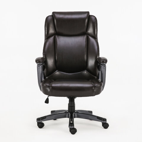 Кресло руководителя Brabix Premium &quot;Favorite EX-577&quot;, пружинный блок, рециклир.кожа коричневая (531936)