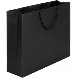 Пакет подарочный бумажный Ample L черный, 35х43х12см