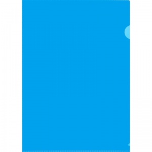 Папка-уголок Attache (А4, 180мкм, жесткий пластик) прозрачно-синяя, 10шт.