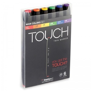 Набор маркеров художественных Touch Twin, основные цвета, 6шт. (1100613)