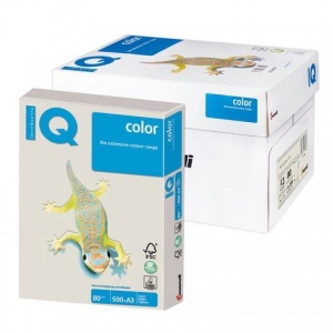 Бумага цветная А3 IQ Color медиум серая, 80 г/кв.м, 500 листов (GR21)
