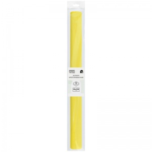Бумага цветная крепированная Три Совы, 50x250см, 32 г/кв.м, желтая, в рулоне, 10 листов (CR_43949)