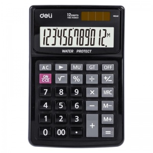 Калькулятор настольный Deli EM04031 (12-разрядный) черный