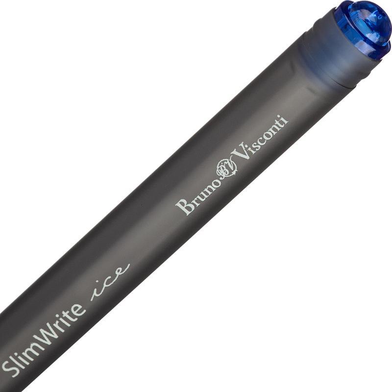 Ручка шариковая Bruno Visconti SlimWrite Ice (0.4мм, синий цвет чернил), 24шт.