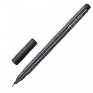 Ручка капиллярная Faber-Castell "Grip Finepen" (0.4мм, трехгранная) черная (151699)