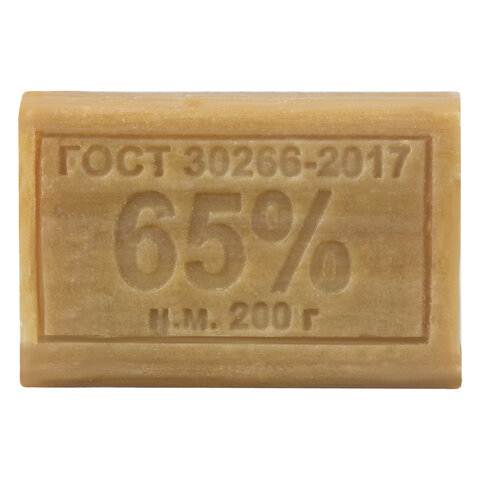 Мыло кусковое хозяйственное 65% Меридиан, 200г, без упаковки (602370), 60шт.