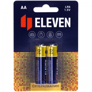 Батарейка Eleven Super AA/LR06 (1.5 В) алкалиновая (блистер, 2шт.) (301755)