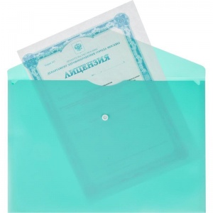 Папка-конверт на кнопке Attache Акварель (А4, 180мкм, пластик) 5шт.