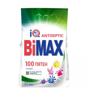 Стиральный порошок-автомат BiMax "100 пятен", 3кг (966-1)