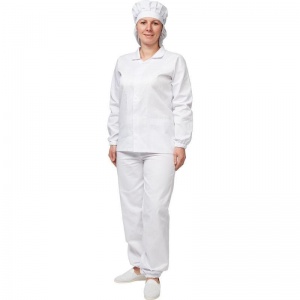 Униформа Куртка для пищевого производства женская у17-КУ, белая (размер 44-46, рост 158-164)