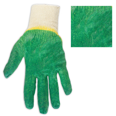 Перчатки защитные хлопковые Лайма Профи, с двойным латексным обливом, 13 класс, 46-48г, 5 пар