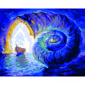 Картина по номерам на холсте Три Совы "Затерянный мир", 40x50, с акриловыми красками и кистями (КХ_44195)