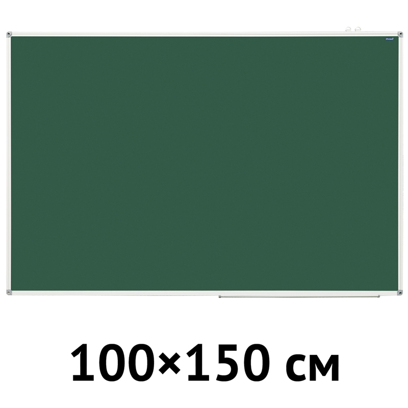 Доска магнитно-меловая OfficeSpace (150x100см, алюминиевая рамка, полочка) зеленая (307562)