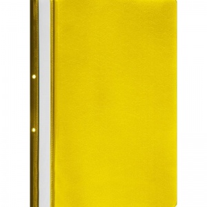 Папка-скоросшиватель с перфорацией на корешке Attache (А4, до 100л., пластик) желтая прозрачная, 10шт.