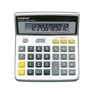 Калькулятор настольный inФОРМАТ KN05-12 (12-разрядный) бухгалтерский, серый