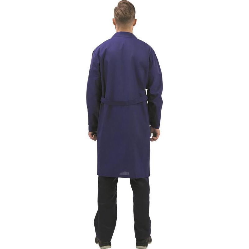 Униформа Халат мужской у02-ХЛ, длинный рукав, синий (размер 48-50, рост 170-176)