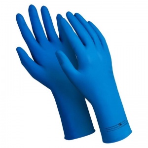 Перчатки защитные латексные Manipula Specialist "Эксперт Ультра" КЩС, синие, размер 7 (S), 25 пар (DG-042)